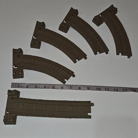 26 Thomas Trackmaster Brown Train Track Lot Mixed Straight Curved Switch Risers - Picture 16 of 16